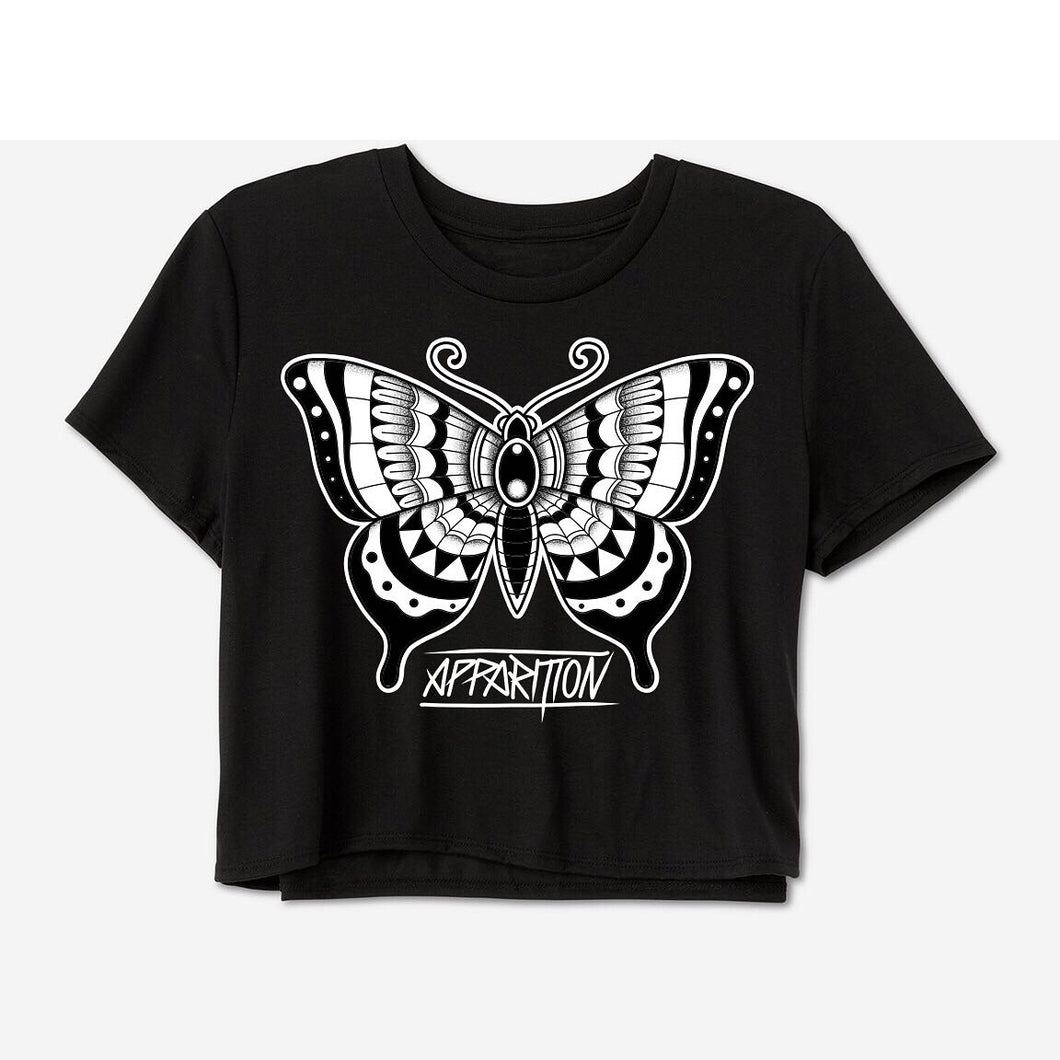 Rebirth Butterfly Crop Top Tee